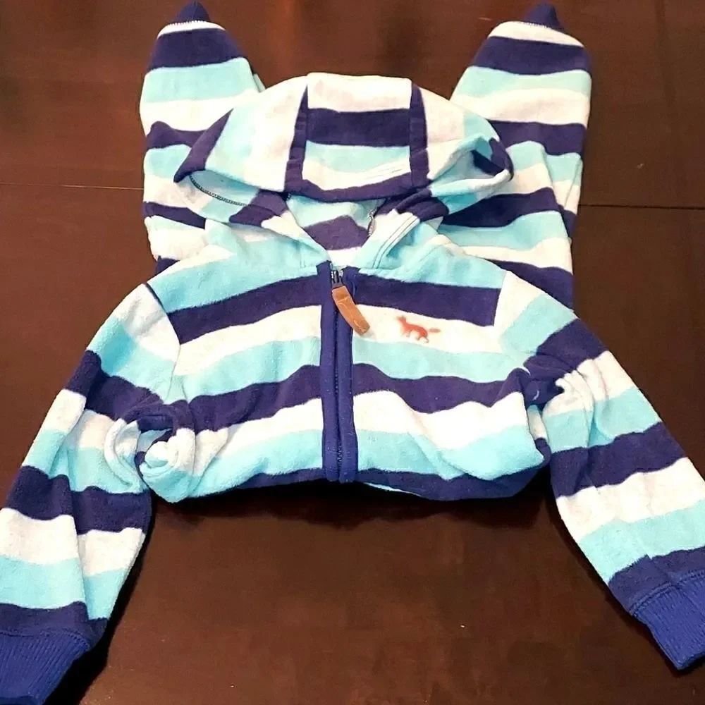 Carter's Striped Hooded Jumpsuit 18M
